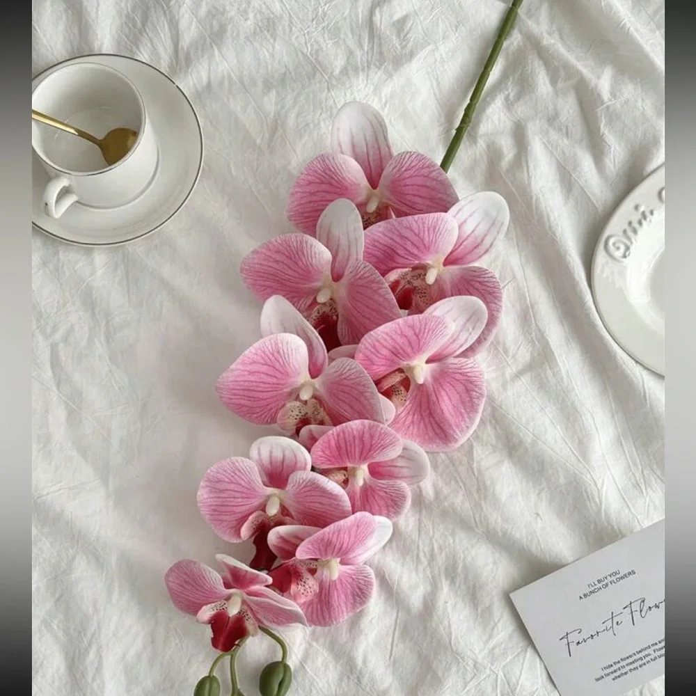 Faux flower pink home decor flower only